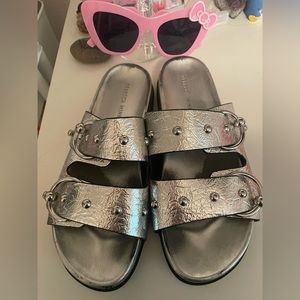 Rebecca Minkoff silver sandals